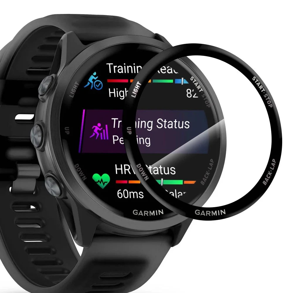 NORTHJO For Garmin Forerunner 570 47mm Screen Protector PMMA Anti Scratch Black Edge Watch Film HD Clarity Abrasion Resistant - 3