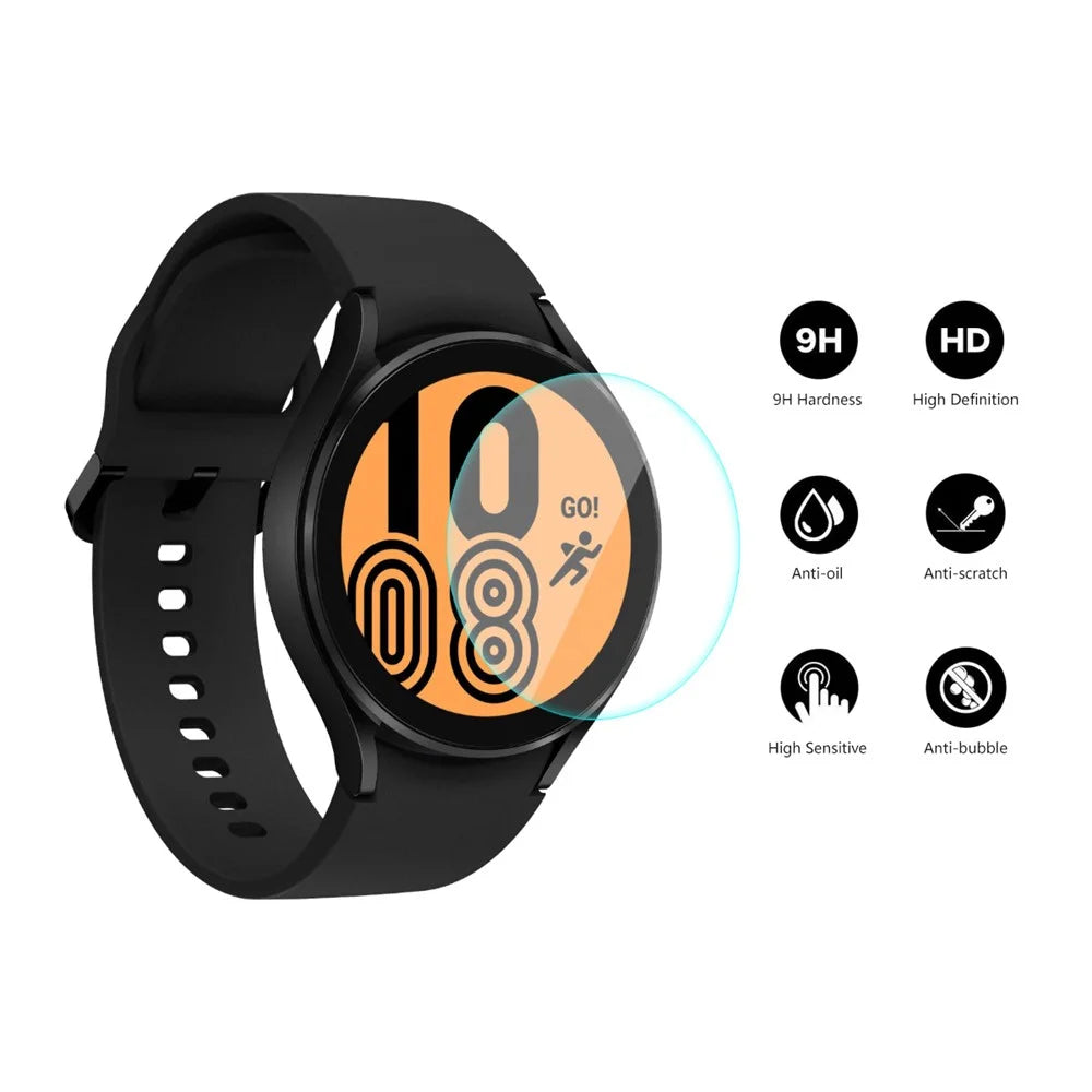 2Pcs/Pack ENKAY HAT PRINCE 9H Anti-Scratch 2.15D Clear 0.2mm Tempered Glass Screen Protector Film for Samsung Galaxy Watch4 40mm - 2