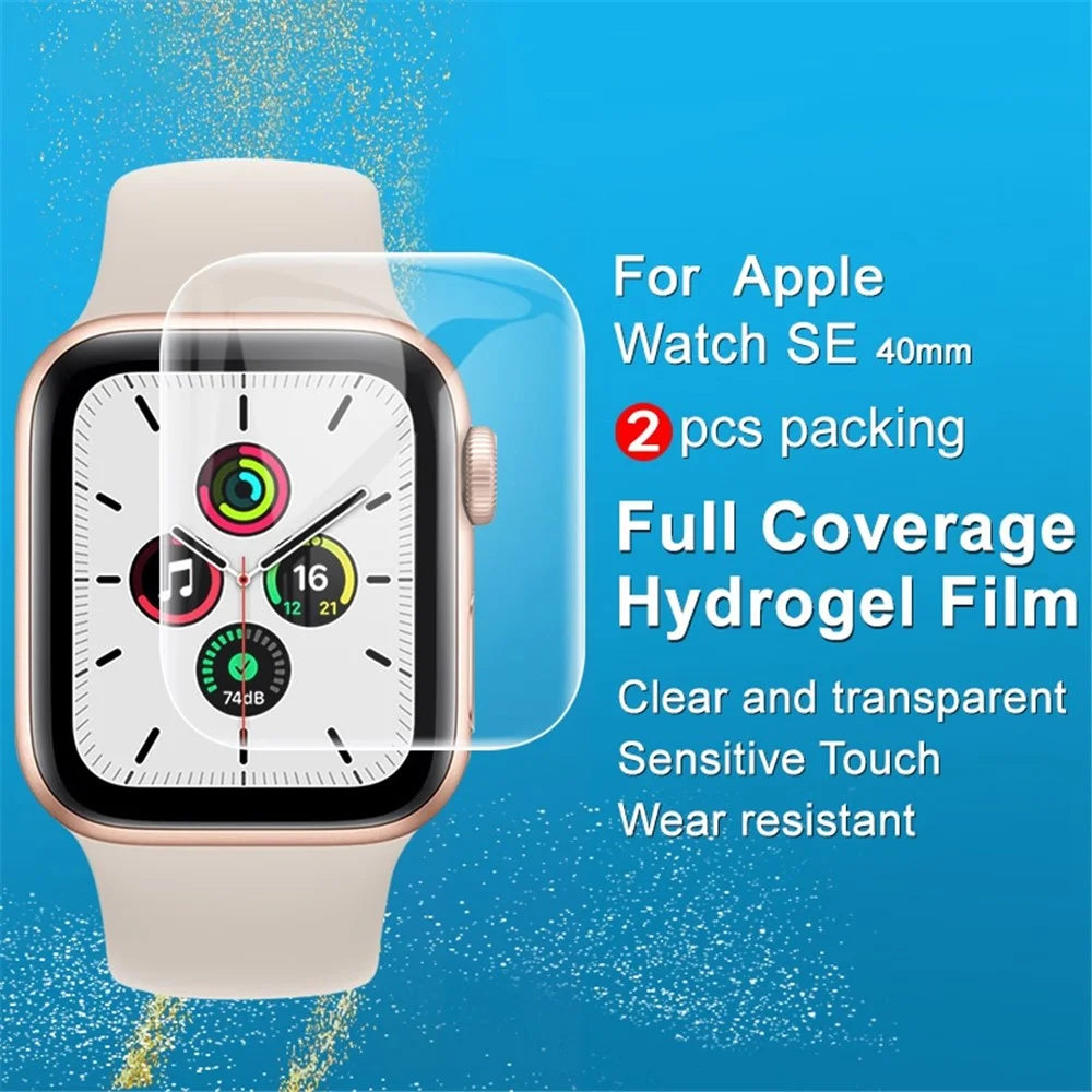 IMAK 2Pcs / Set for Apple Watch SE3 / SE2 / SE1 / 6 / 5 / 4 40mm Hydrogel Film III Curved Surface Transparent Soft TPU Screen Protector - 3