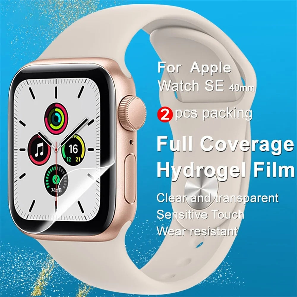 IMAK 2Pcs / Set for Apple Watch SE3 / SE2 / SE1 / 6 / 5 / 4 40mm Hydrogel Film III Curved Surface Transparent Soft TPU Screen Protector - 5