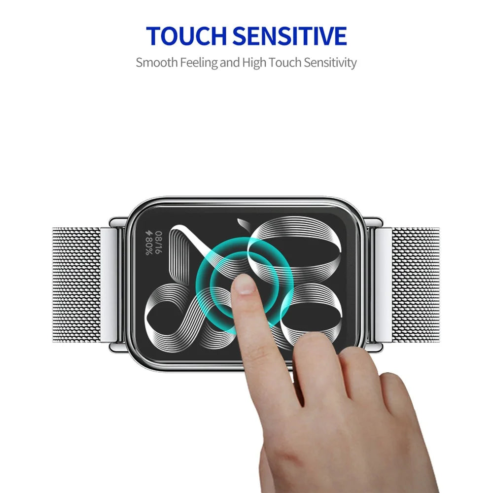 ENKAY HAT PRINCE 2Pcs for Xiaomi Smart Band 8 Pro Smart Watch Film 0.2mm 9H High Aluminum-silicon Glass HD Screen Protector - 3