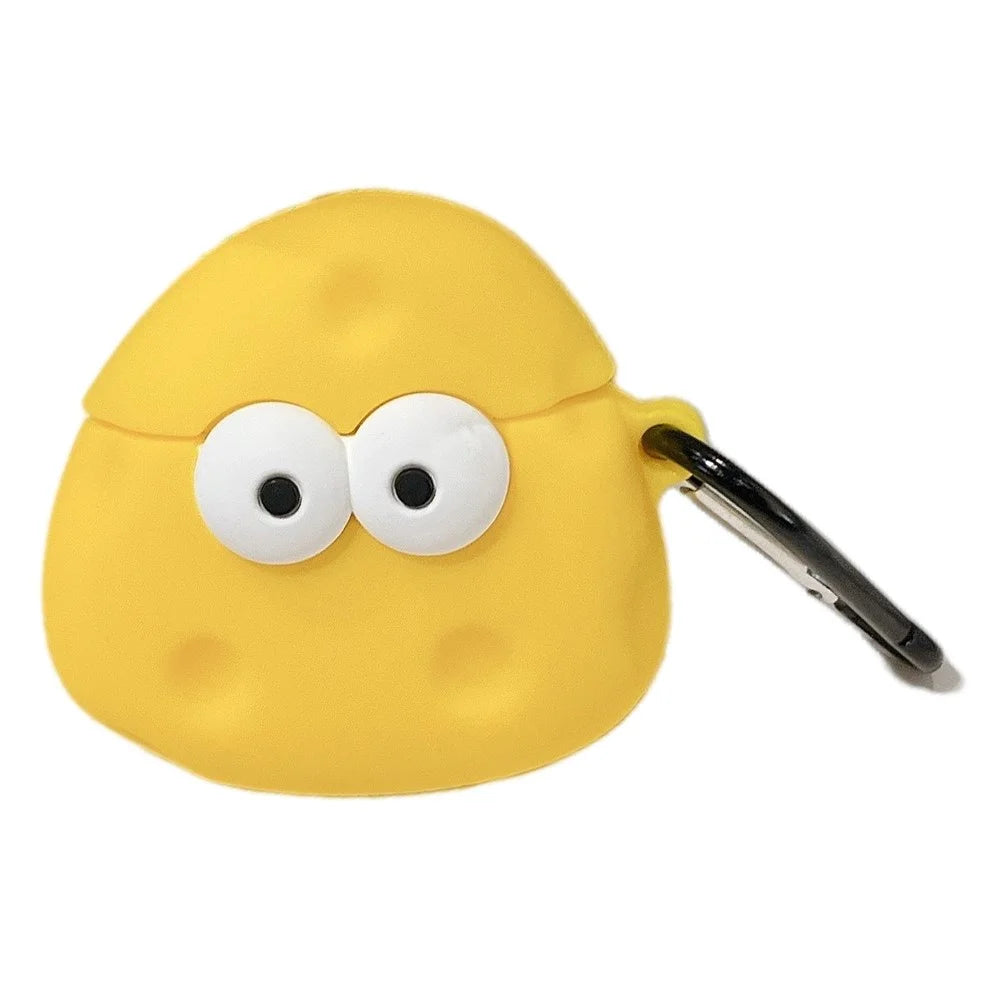 For Apple AirPods with Wireless Charging Case (2019) / AirPods with Charging Case (2019) (2016) Cartoon Cheese Silicone Cover - 1
