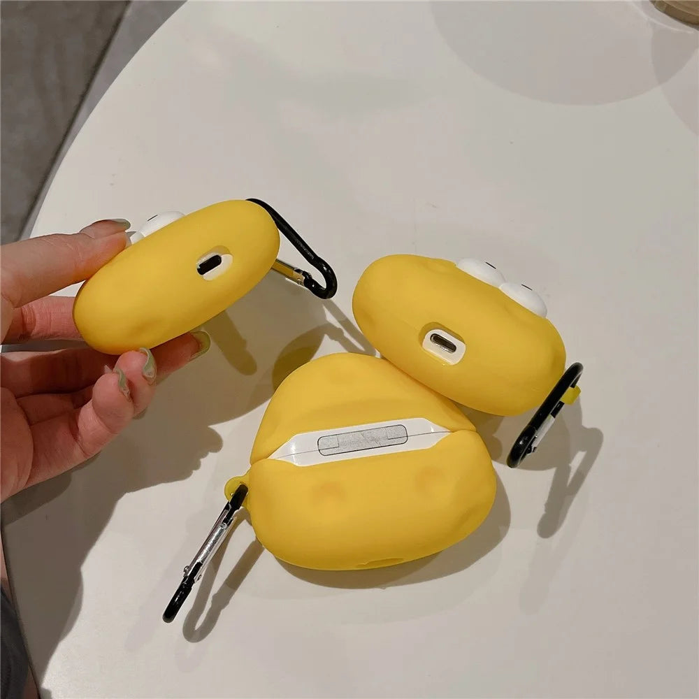 For Apple AirPods with Wireless Charging Case (2019) / AirPods with Charging Case (2019) (2016) Cartoon Cheese Silicone Cover - 4