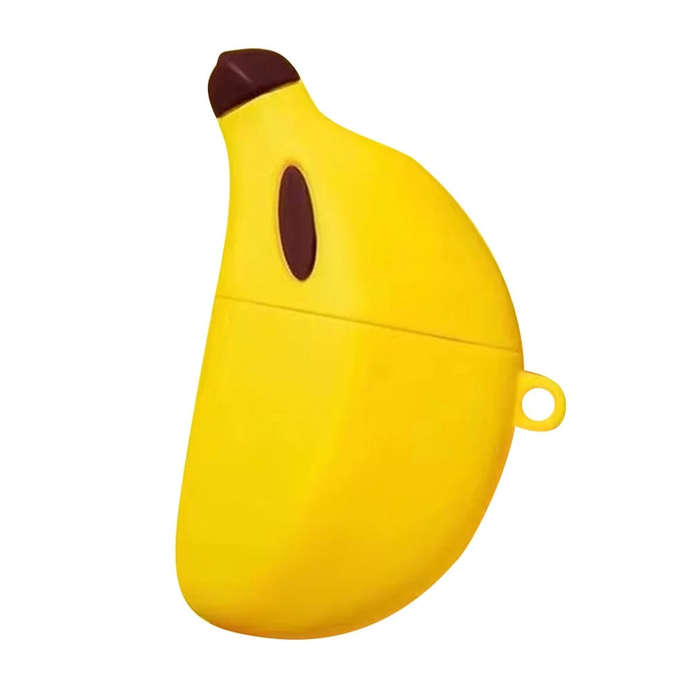 For Apple AirPods with Wireless Charging Case (2019) / AirPods with Charging Case (2019) / (2016) Cartoon Soft Silicone Cover - Banana - 1