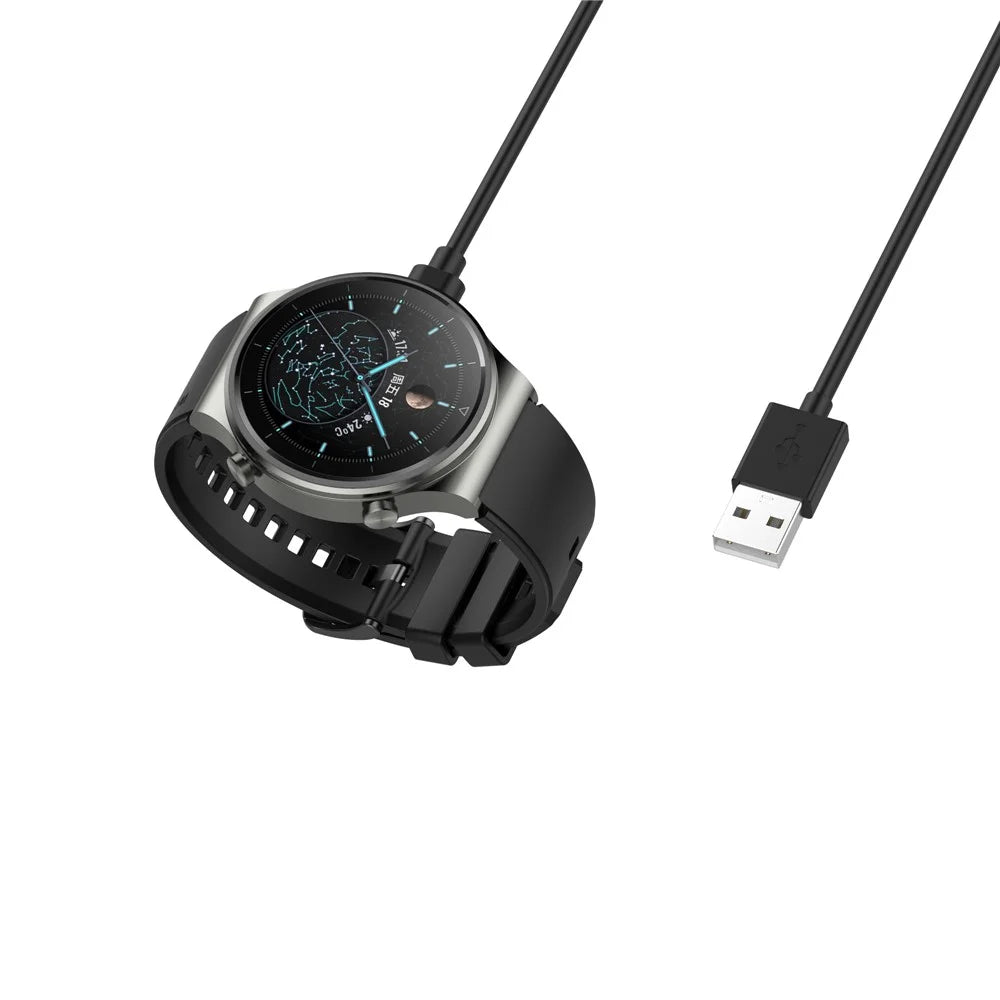Smart Watch USB Cable Wireless Charger Dock for Huawei Watch GT 5 46mm 41mm / Watch D / Watch GT Runner / GT 3 46mm / Watch 3 / 3 Pro - Black - 5