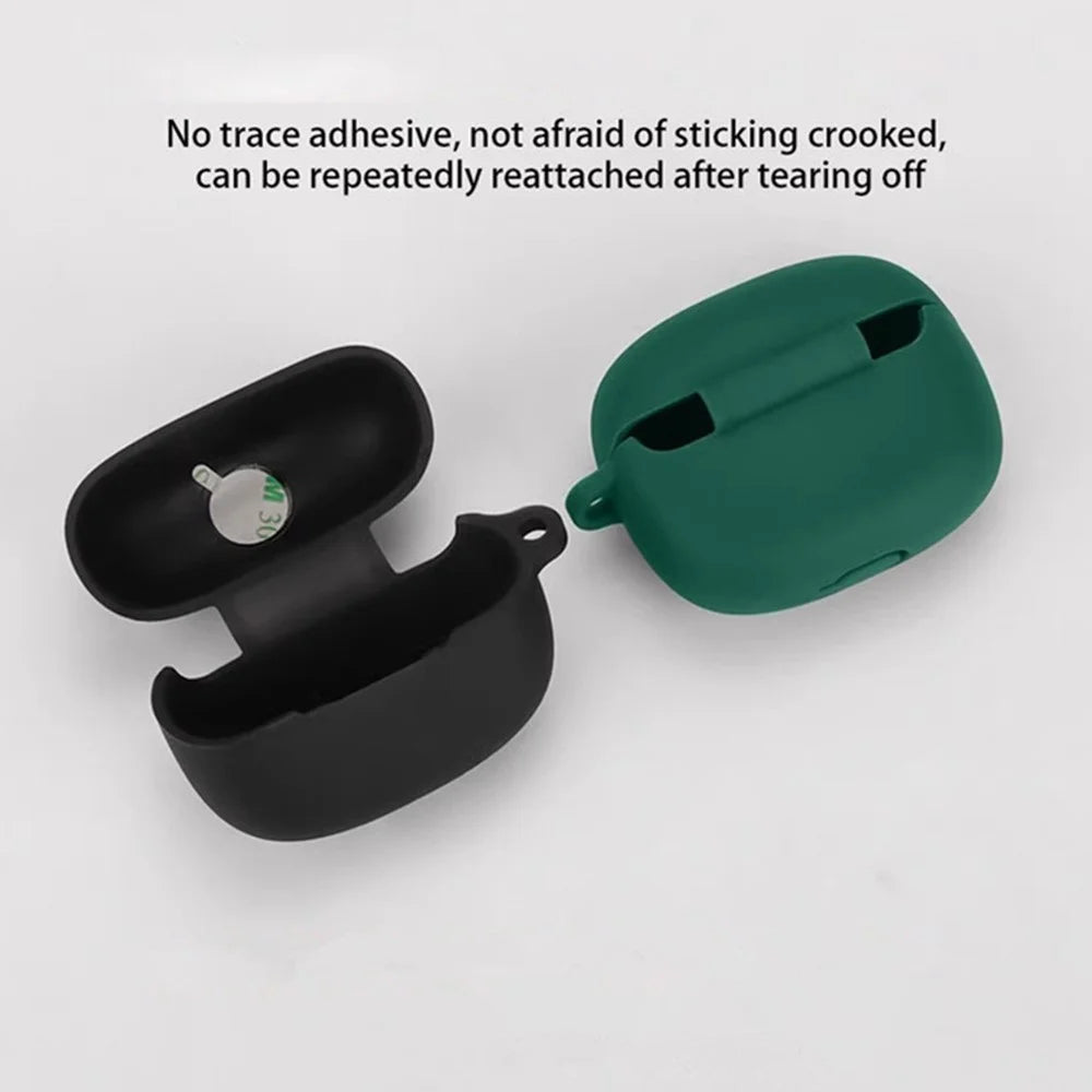 For Xiaomi Redmi Buds 6 Pro Case with Anti Lost Buckle Bluetooth-compatible Earbuds Silicone Protective Cover - White - 5