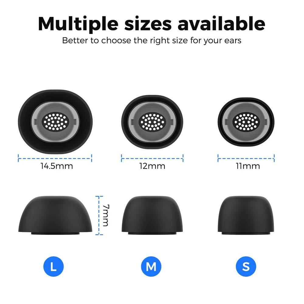 AHASTYLE WG173 For Samsung Galaxy Buds3 Pro Replacement Eartips 3 Pairs L / M / S Silicone Bluetooth-compatible Earbuds Tips - White - 6