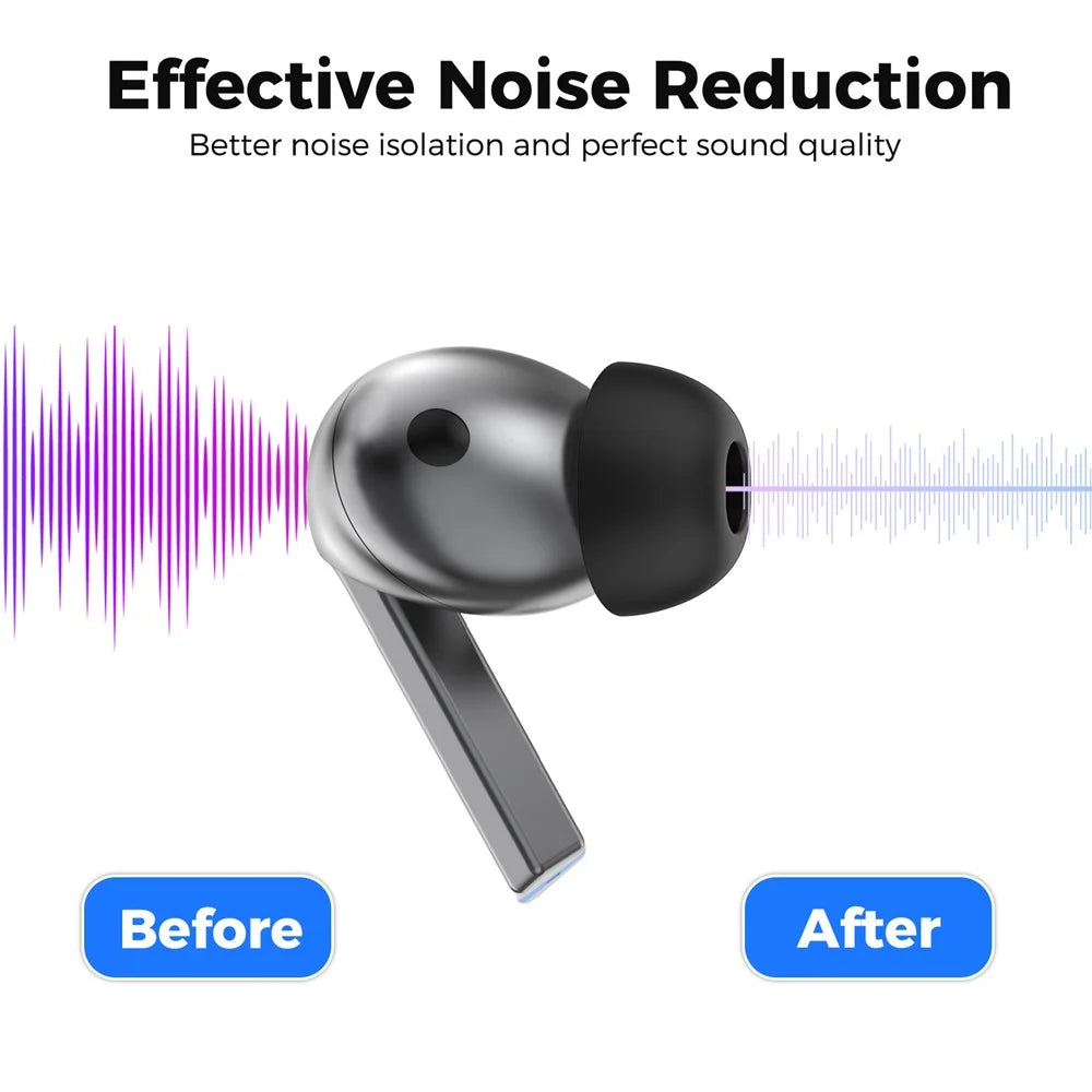 AHASTYLE WG173 1Pair L Silicone Eartips for Samsung Galaxy Buds3 Pro Bluetooth-compatible Earbuds Replacement Tips - White - 4