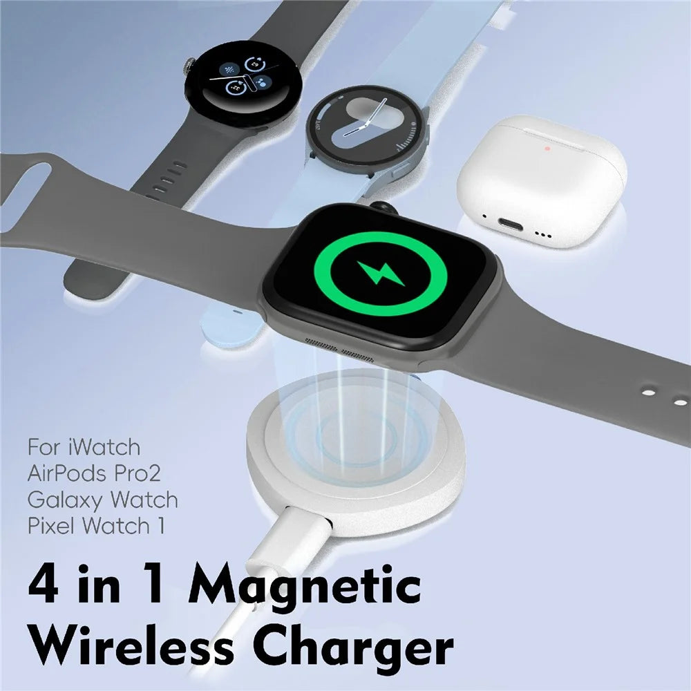 U30 Wireless Charger for Apple Watch / AirPods / Samsung Galaxy Watch / Google Pixel Watch Magnetic Charging Adapter - 2