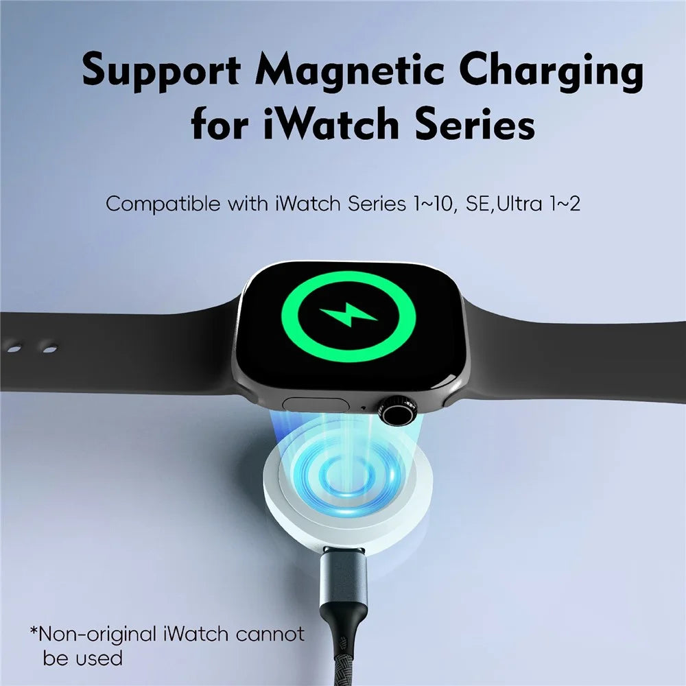 U30 Wireless Charger for Apple Watch / AirPods / Samsung Galaxy Watch / Google Pixel Watch Magnetic Charging Adapter - 5