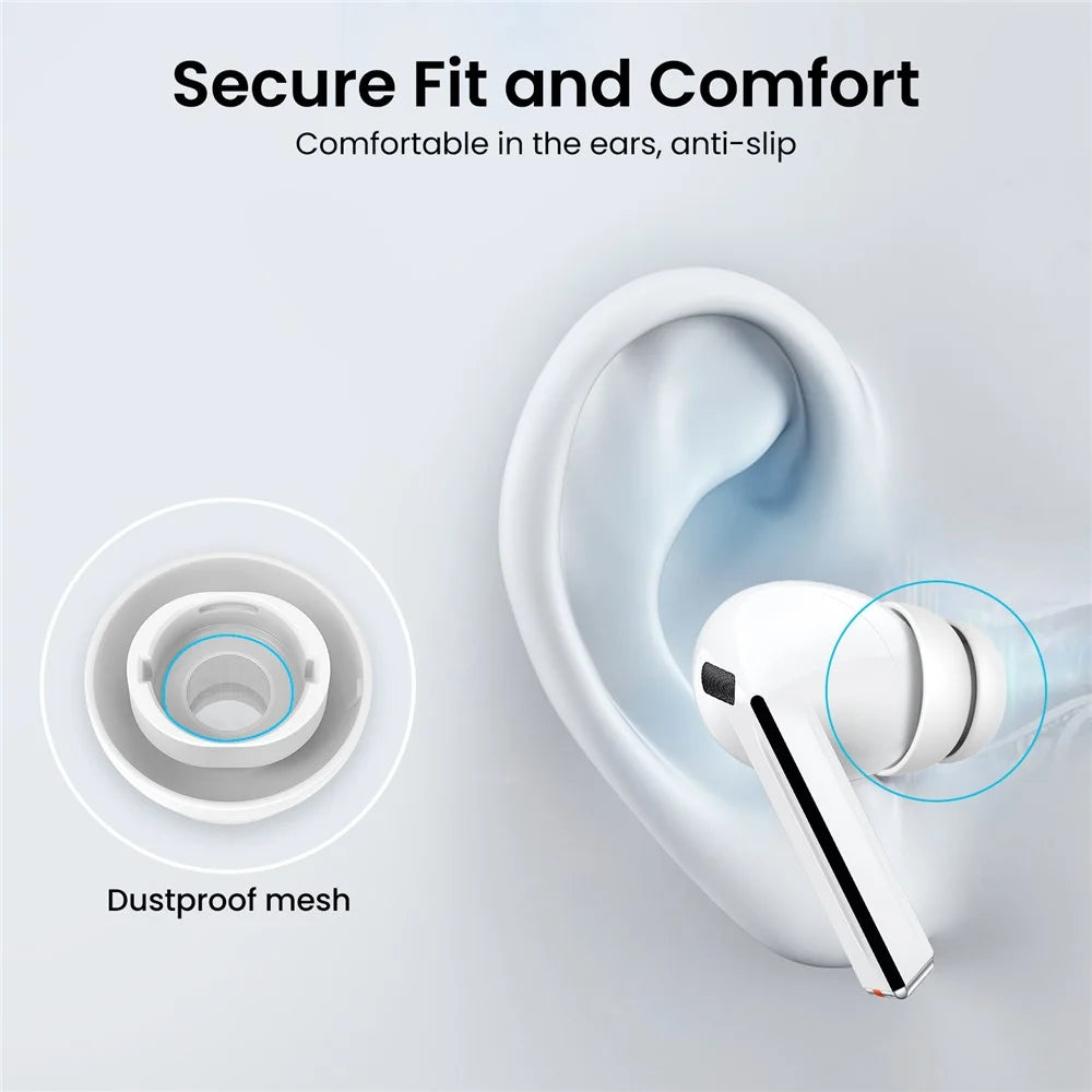 AHASTYLE DD09 3 Pairs For Samsung Galaxy Buds3 Pro Silicone Ear Tips Replacement Earphone Caps, Size: S + M + L - White - 3