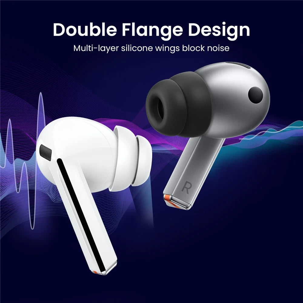 AHASTYLE DD09 6 Pairs For Samsung Galaxy Buds3 Pro Silicone Ear Tips Replacement Earphone Caps, Size: S + M + L - White - 2