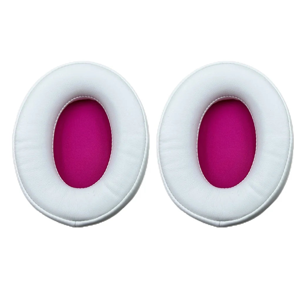 JZF-568 1 Pair Ear Pads for Hyperx Cloud III / II / Alpha / Flight / Stinger Protein Leather Headphone Earpad Cushion - White / Rose - 1