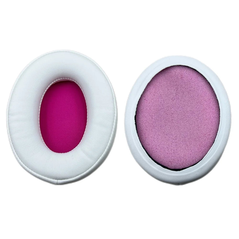 JZF-568 1 Pair Ear Pads for Hyperx Cloud III / II / Alpha / Flight / Stinger Protein Leather Headphone Earpad Cushion - White / Rose - 3