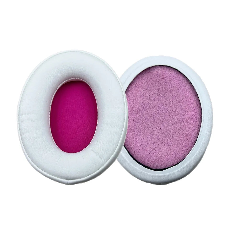 JZF-568 1 Pair Ear Pads for Hyperx Cloud III / II / Alpha / Flight / Stinger Protein Leather Headphone Earpad Cushion - White / Rose - 5