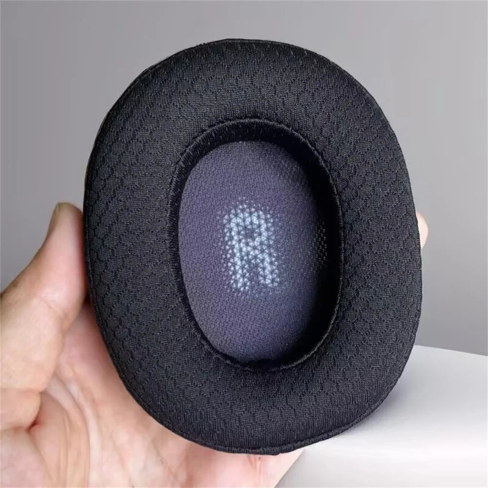 For JBL E55BT Quincy Bluetooth-compatible Headphones Replacement Ear Pads Mesh Fabric Cushions Earmuffs - Black - 3