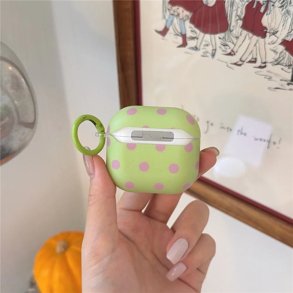 Polka Dot Case for Apple AirPods Pro 3 Soft TPU Protective Cover with Carabiner Clip - 7