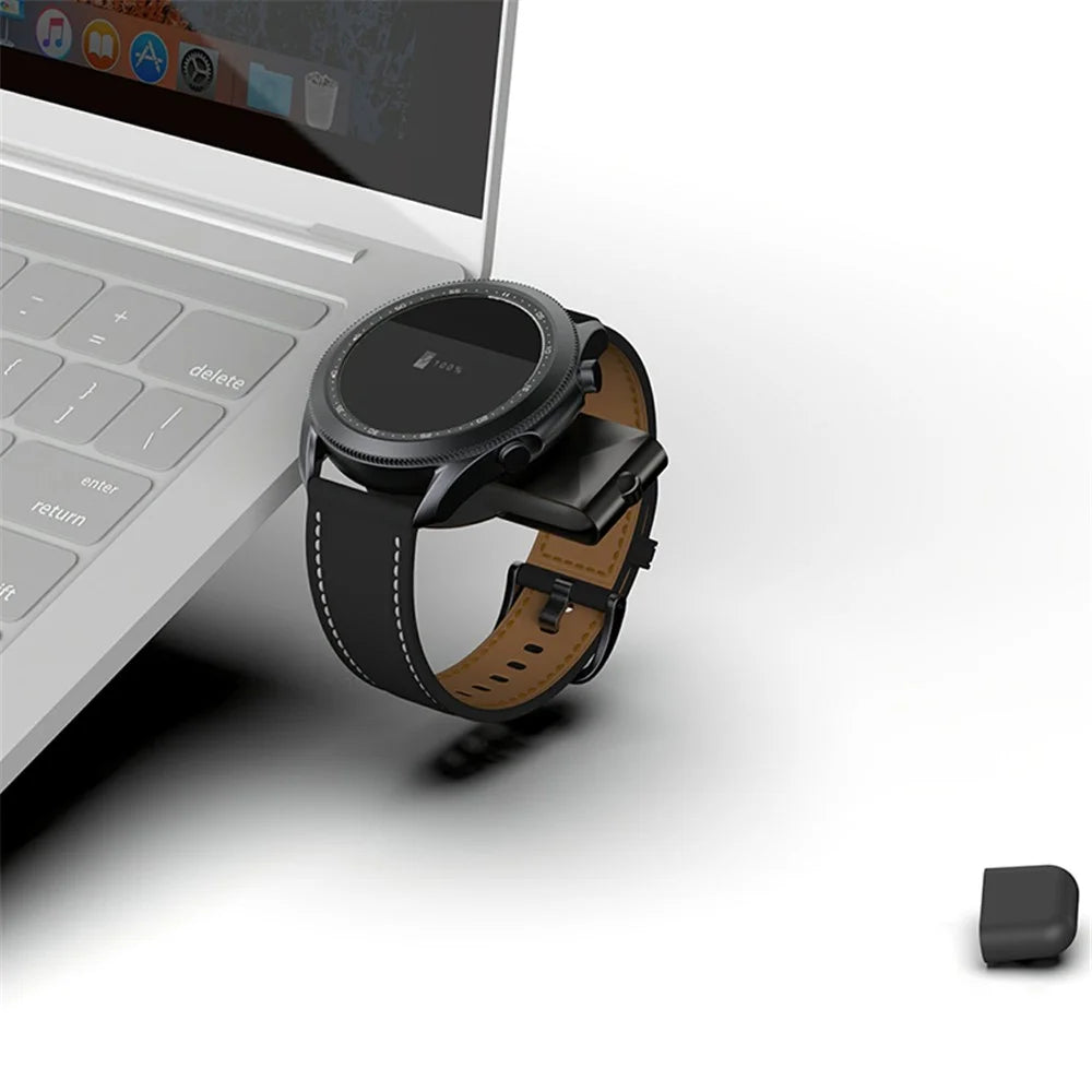 T304-S USB+Type-C 2 in 1 Magnetic Wireless Fast Charger for Samsung Galaxy Watch 3 4/Galaxy Watch Active 1 2 - 4