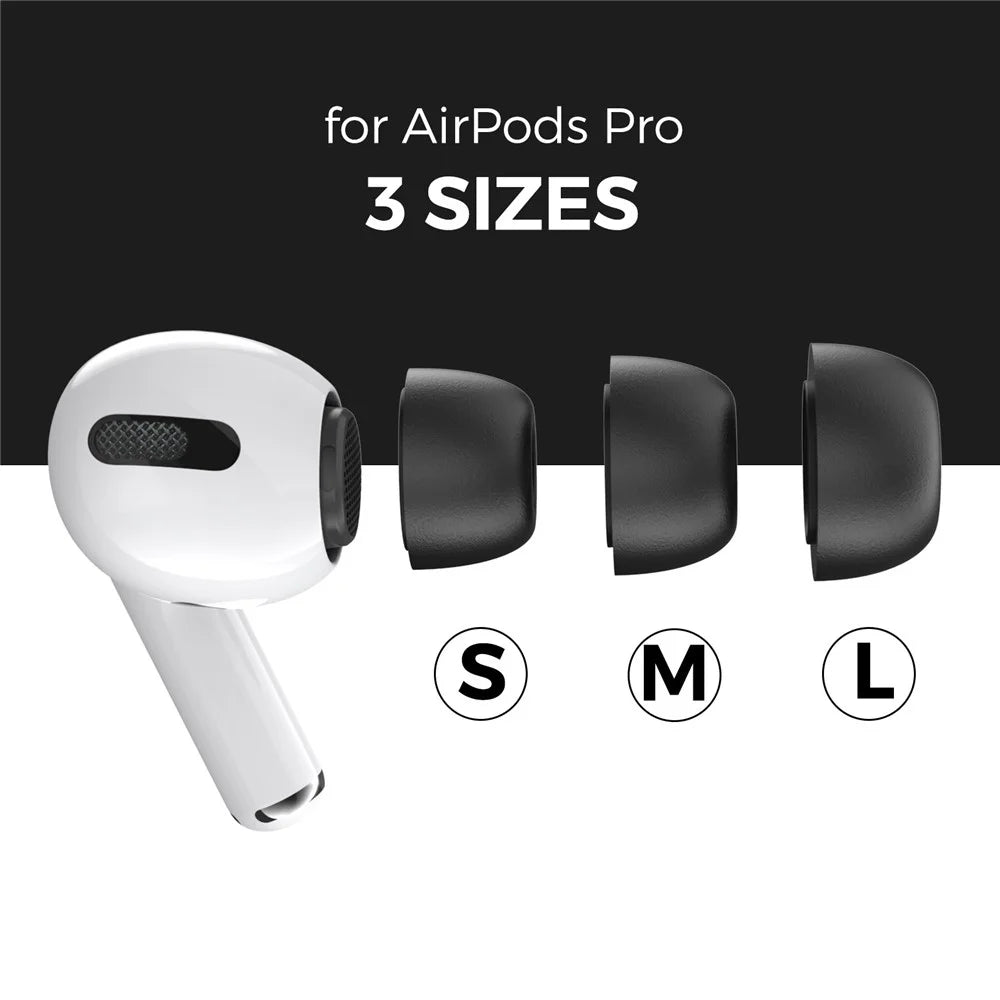 AHASTYLE WG28 1 Pair Earphone Eartip for Apple AirPods Pro / Pro 2 Memory Foam Earbud Cover Cap Replacement, Size: M - 6