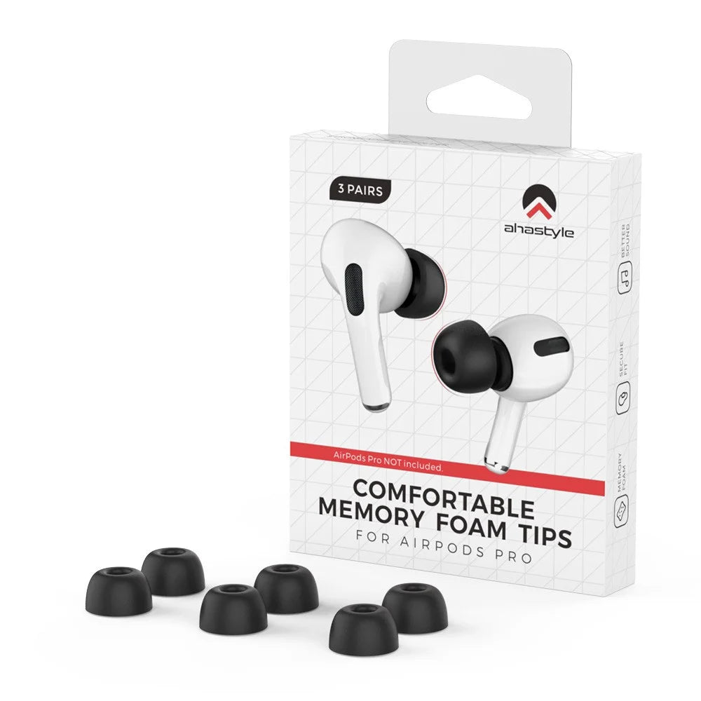 AHASTYLE WG28 3 Pairs M Size Earphone Tips for Apple AirPods Pro / AirPods Pro 2 Replacement Memory Foam Bluetooth-compatible Earphone Earbuds Cover - 1