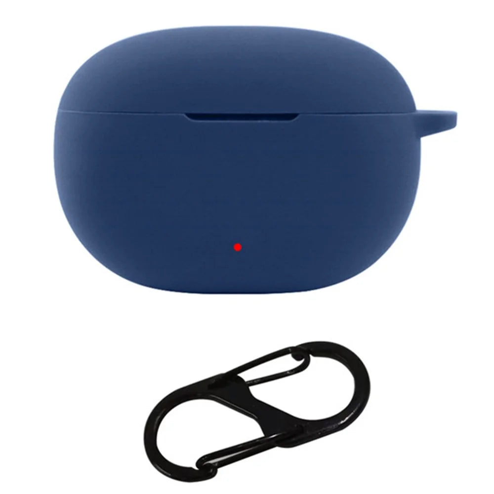 Silicone Case for Beats Studio Buds+ Bluetooth-compatible Earphone, Anti-drop Earbud Cover with Hanging Buckle - Dark Blue - 1
