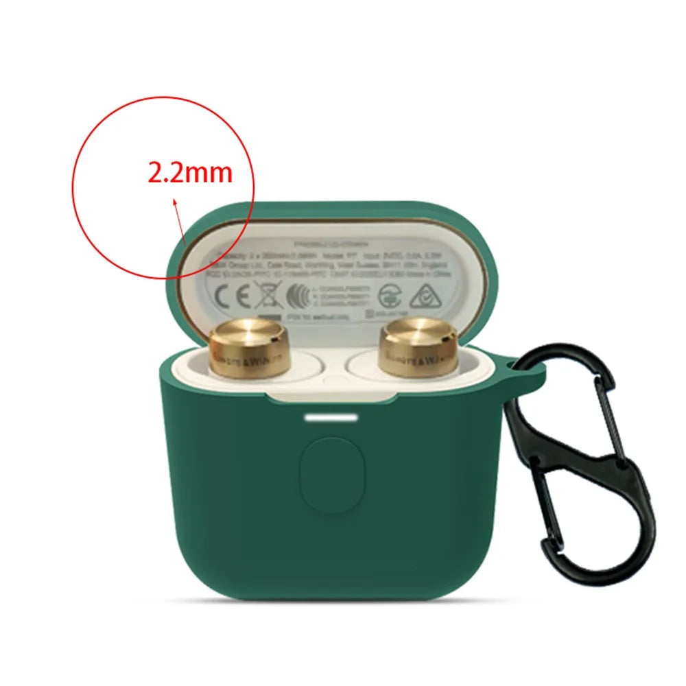 Protection Cover for Bowers & Wilkins PI7 , Headset Silicone Case Wireless Headphone Sleeve with Buckle - Blackish Green - 5