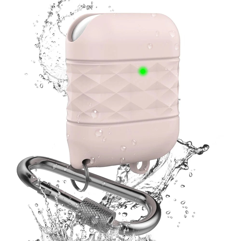 AHASTYLE PT79 For AirPods with Wireless Charging Case (2019) / AirPods with Charging Case (2019) / (2016) Anti-drop Cover Silicone Sleeve - Pink - 1