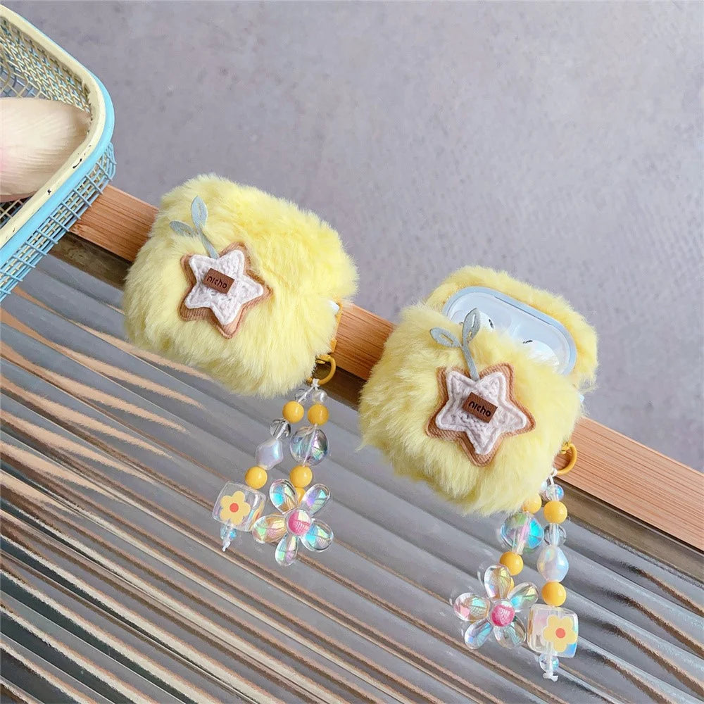 Earphone Case for Apple AirPods with Charging Case (2016) / (2019) / AirPods with Wireless Charging Case (2019) Plush Earbud Cover with Pendant - 5