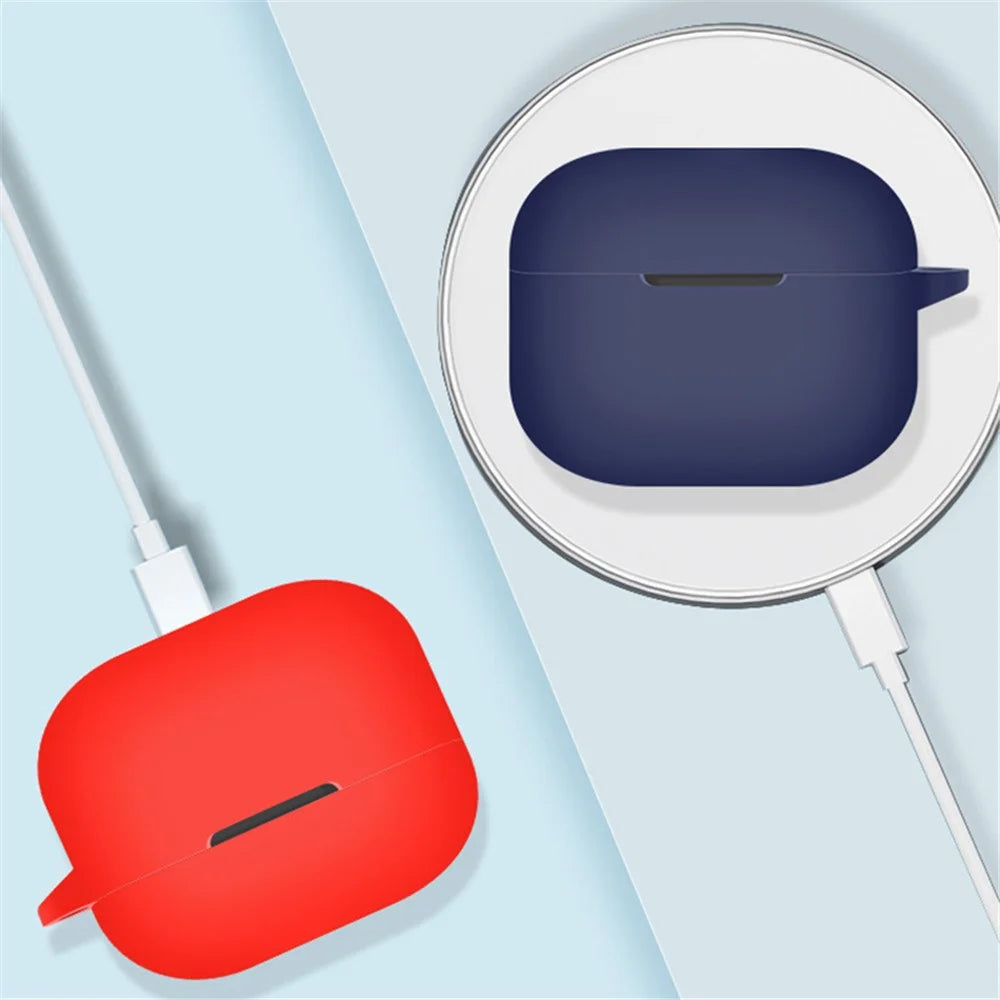 For QCY T19 Earphone Cover Silicone Case Headset Sleeve with Buckle - Red - 6