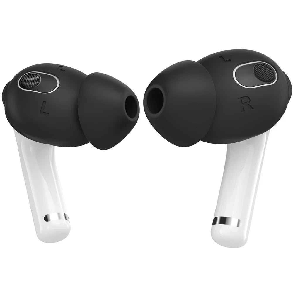 AHASTYLE PT66-3 For Apple AirPods 3 Noise Reduction Replacement Earbud Silicone Cover, S - Black - 1