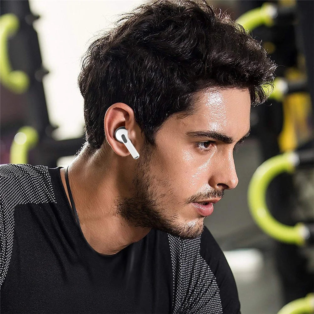 AHASTYLE PT76-PRO For Apple AirPods Pro 1 Pair Size L Earphone Silicone Sleeve Slim Earbuds Cover - Black - 5