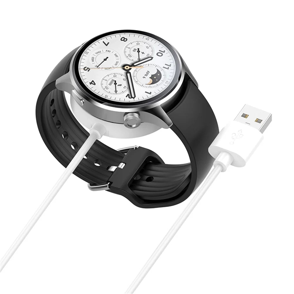For Xiaomi Watch S1 Pro Smartwatch Charger Charging Pad with Silicone Display Holder - White - 2