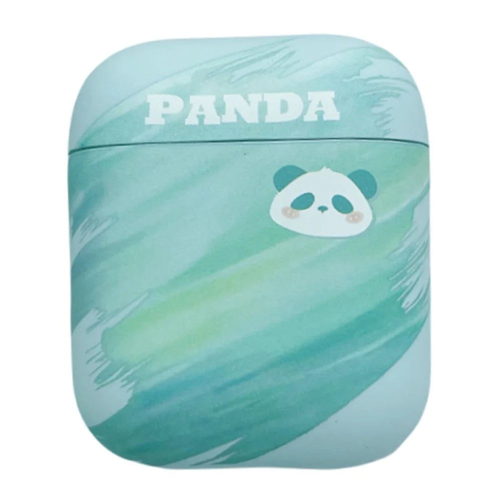 For Apple AirPods with Charging Case (2016) / (2019) / AirPods with Wireless Charging Case (2019) PC Case Cartoon Panda Pattern Printing Cover - 1