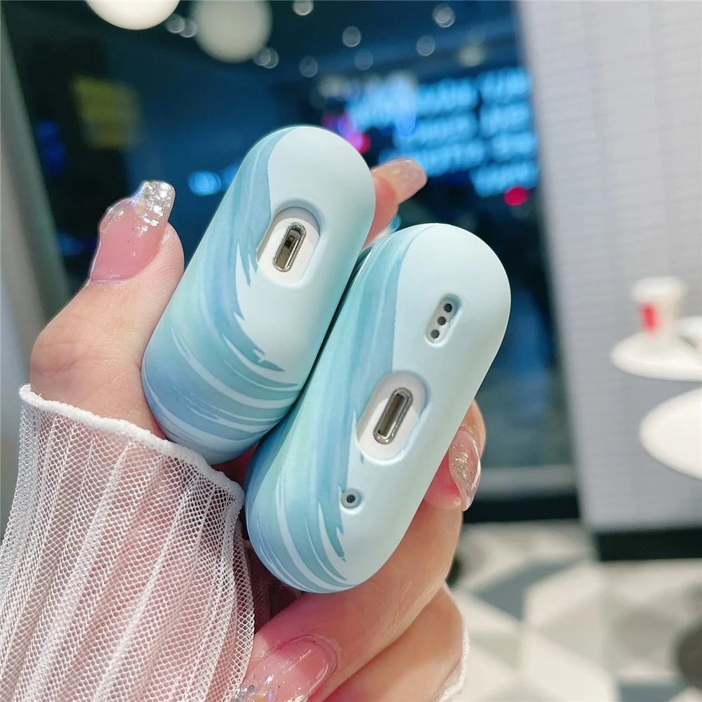 For Apple AirPods with Charging Case (2016) / (2019) / AirPods with Wireless Charging Case (2019) PC Case Cartoon Panda Pattern Printing Cover - 3
