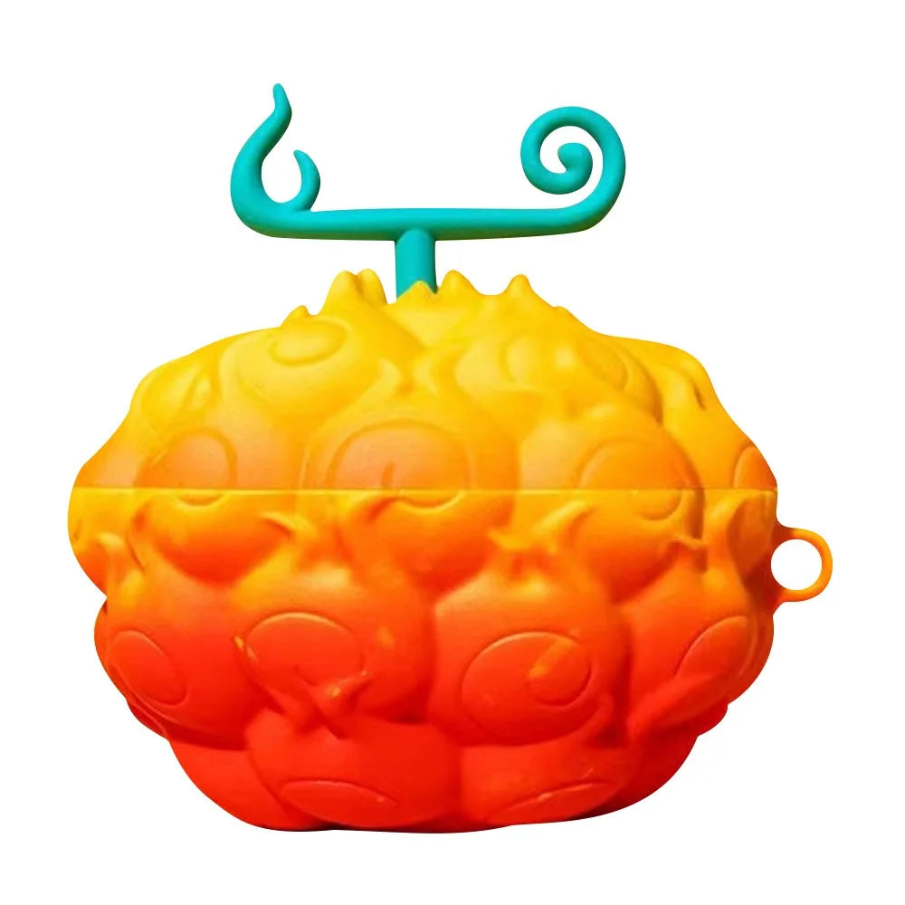 No.3 For Huawei FreeBuds 4 Earphone Shell Silicone Earphone Protective Cover Cartoon Flame-Flame Fruit Design - 1