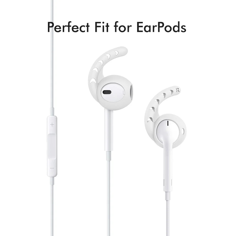 AHASTYLE PT14 for Apple AirPods with Charging Case (2016) / (2019) / AirPods with Wireless Charging Case (2019) 1 Pair Ear Hooks Ear Tips - White - 5