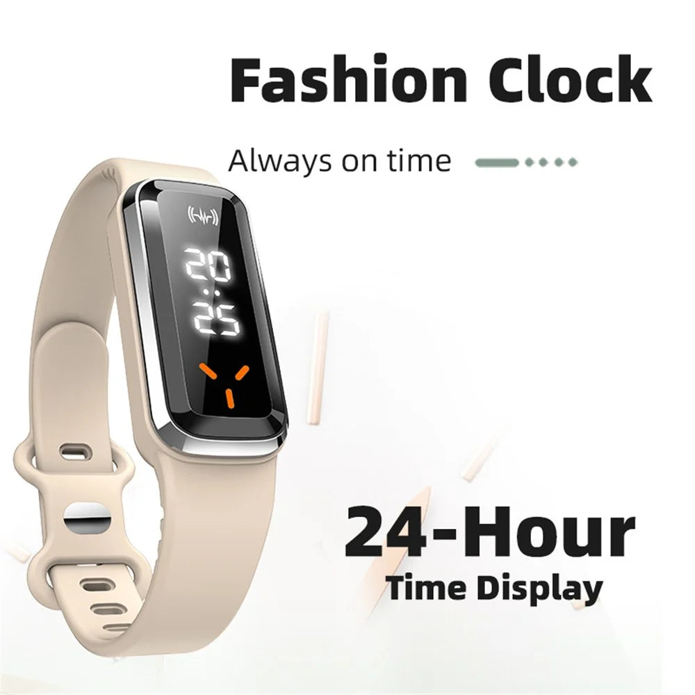 DIROSE F3 Pro Ultrasonic Mosquito Repellent Bracelet Sports Electronic Smart Wristband with Battery Display - White - 5