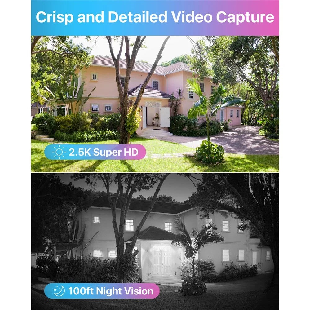 ZOSI 12Pcs Indoor Outdoor Smart Human Detection Night Vision 4MP Weatherproof PoE IP Cameras + 16CH 4K NVR with 4TB HDD - UK Plug - 6