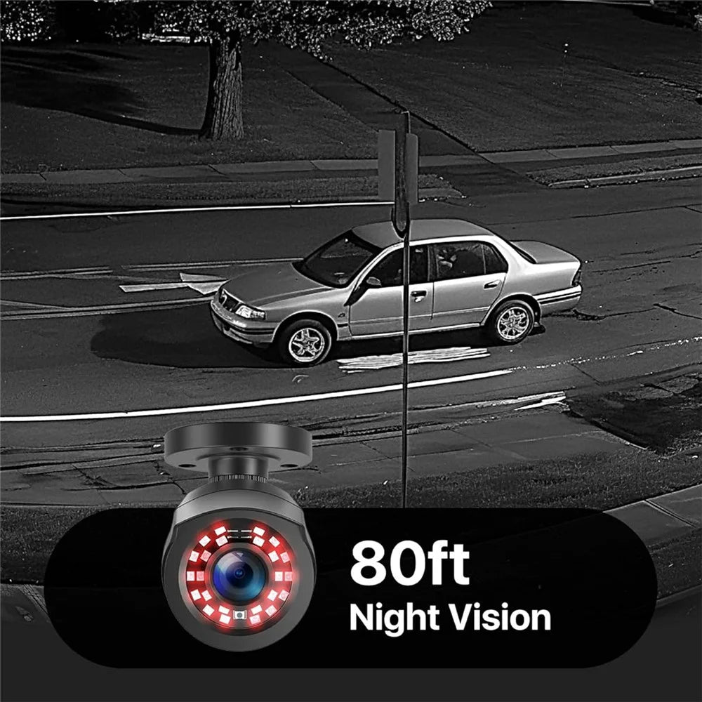 ZOSI 16Pcs Home Business AI Human Vehicle Detection Night Vision 1080P CCTV Cameras + 16CH DVR with 2TB HDD - AU Plug - 2