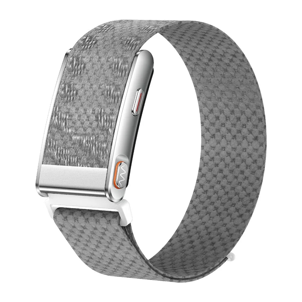 KR96PRO Smart Health Bracelet ECG Heart Rate Sleep Blood Oxygen Stress Monitor Screenless Fitness Tracker Health Band - Grey / Braided Band - 1