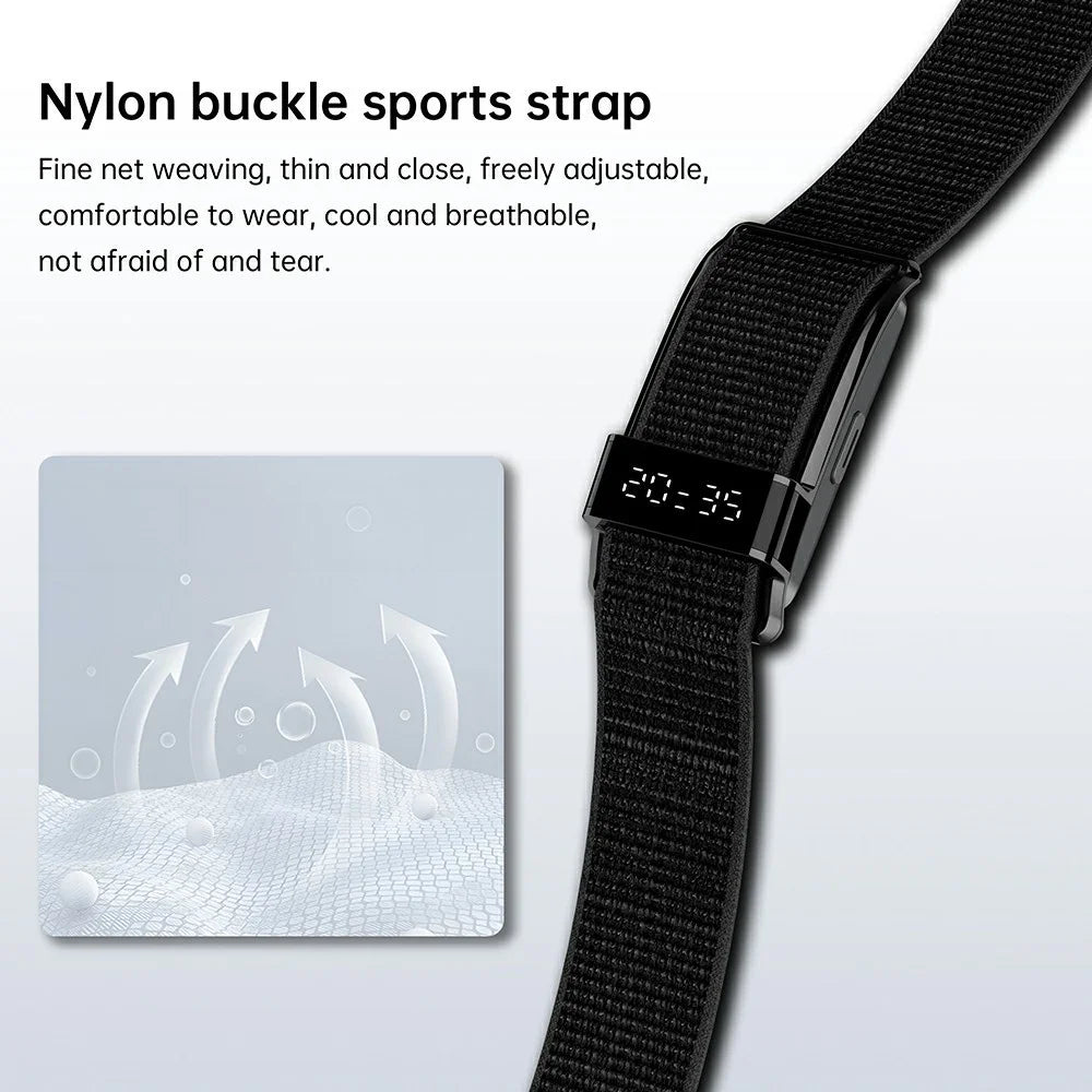 S18 Smart Fitness Tracker Health Monitoring Bracelet IP68 Waterproof Heart Rate Blood Oxygen Sleep Monitor Wristband - Black - 5