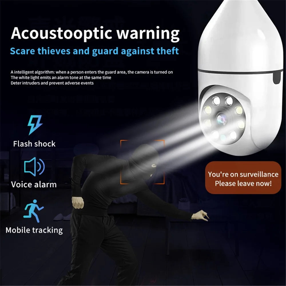 XY-3120S Bulb Shape IP Camera Wireless 2.4G / 4G WiFi Home Security Camera Two-Way Voice Call Webcam Support HD 360-Degree Panoramic Rotation - 6