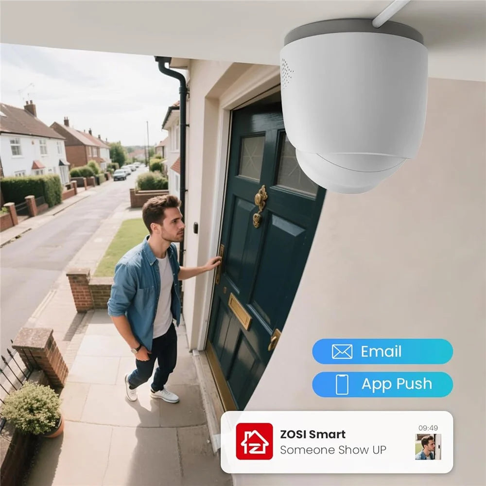 ZOSI C220 4Pcs 4MP QHD 2.5K Security Camera 100ft Night Vision AI Human Detection Outdoor PoE IP Camera - White - 4