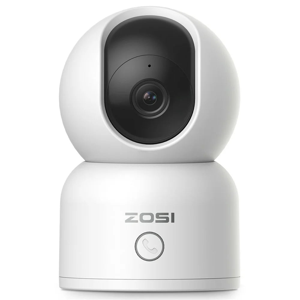 ZOSI C518 1080P Security Camera 2MP Indoor WiFi Pan Tilt AI Human Detection Auto Tracking Night Vision Two-Way Audio Safety Camera - White / EU Plug - 1