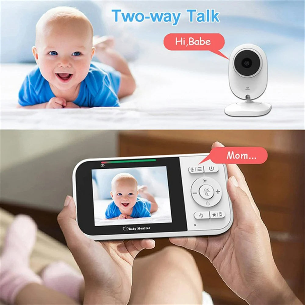 218 2.8-inch LCD Baby Monitor Temperature Detection 2 Way Voice Baby Security Video Camera - US Plug - 5