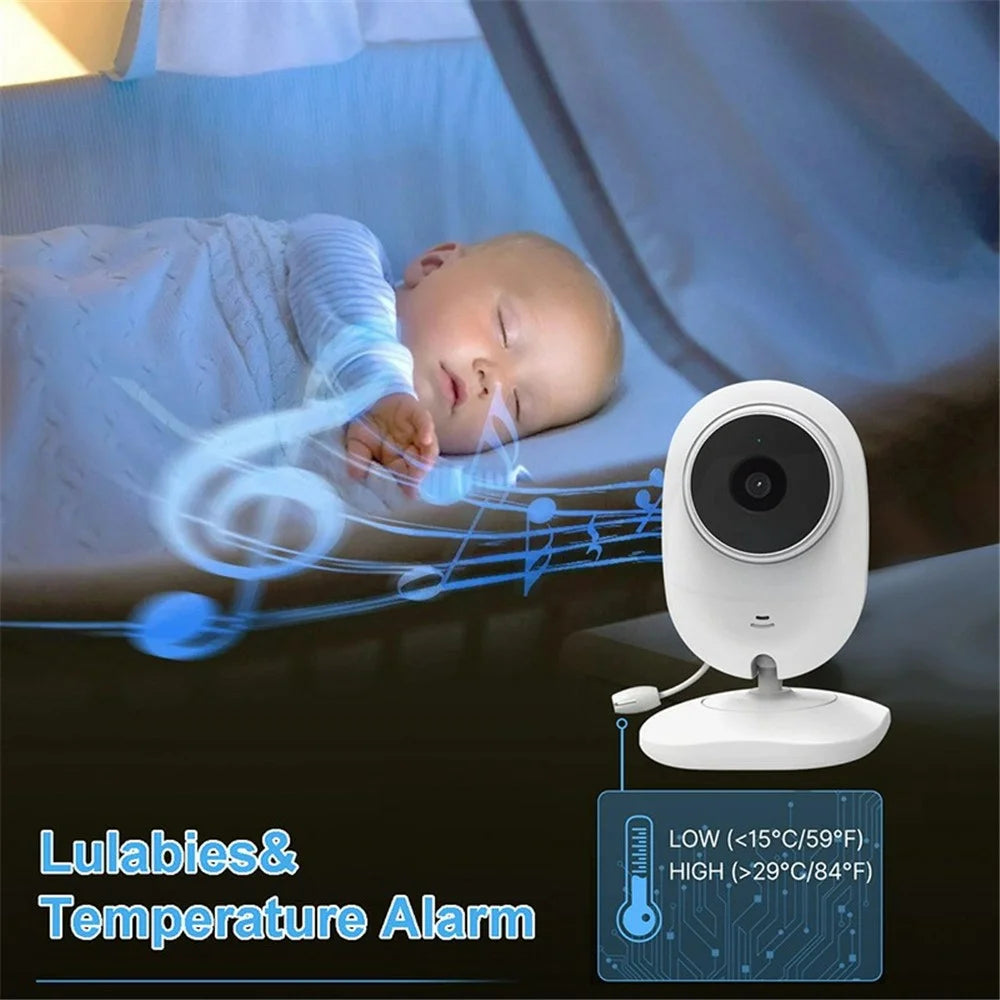 218 2.8-inch LCD Baby Monitor Temperature Detection 2 Way Voice Baby Security Video Camera - US Plug - 6
