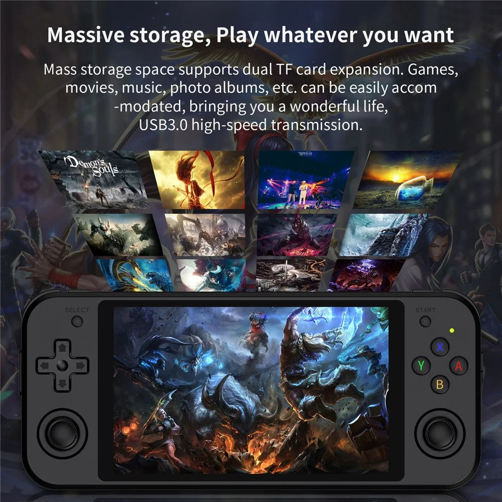 ANBERNIC RG552 Handheld Video Game Console 5.36-inch 16GB + 128GB Dual Systems Android / Linux (English Version) - Black - 7