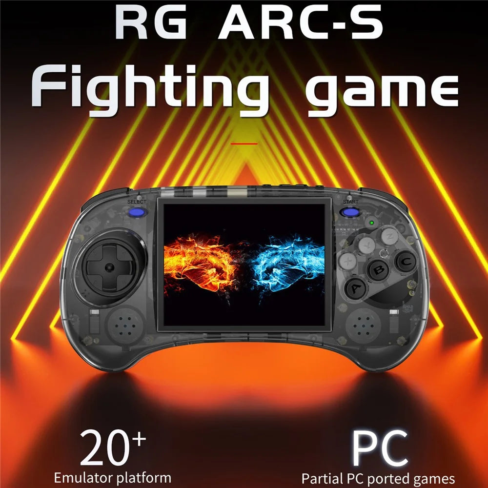 ANBERNIC RG ARC-S Handheld Game Console 128GB 6-Button Design Game Players (English Version) - Transparent Black - 3