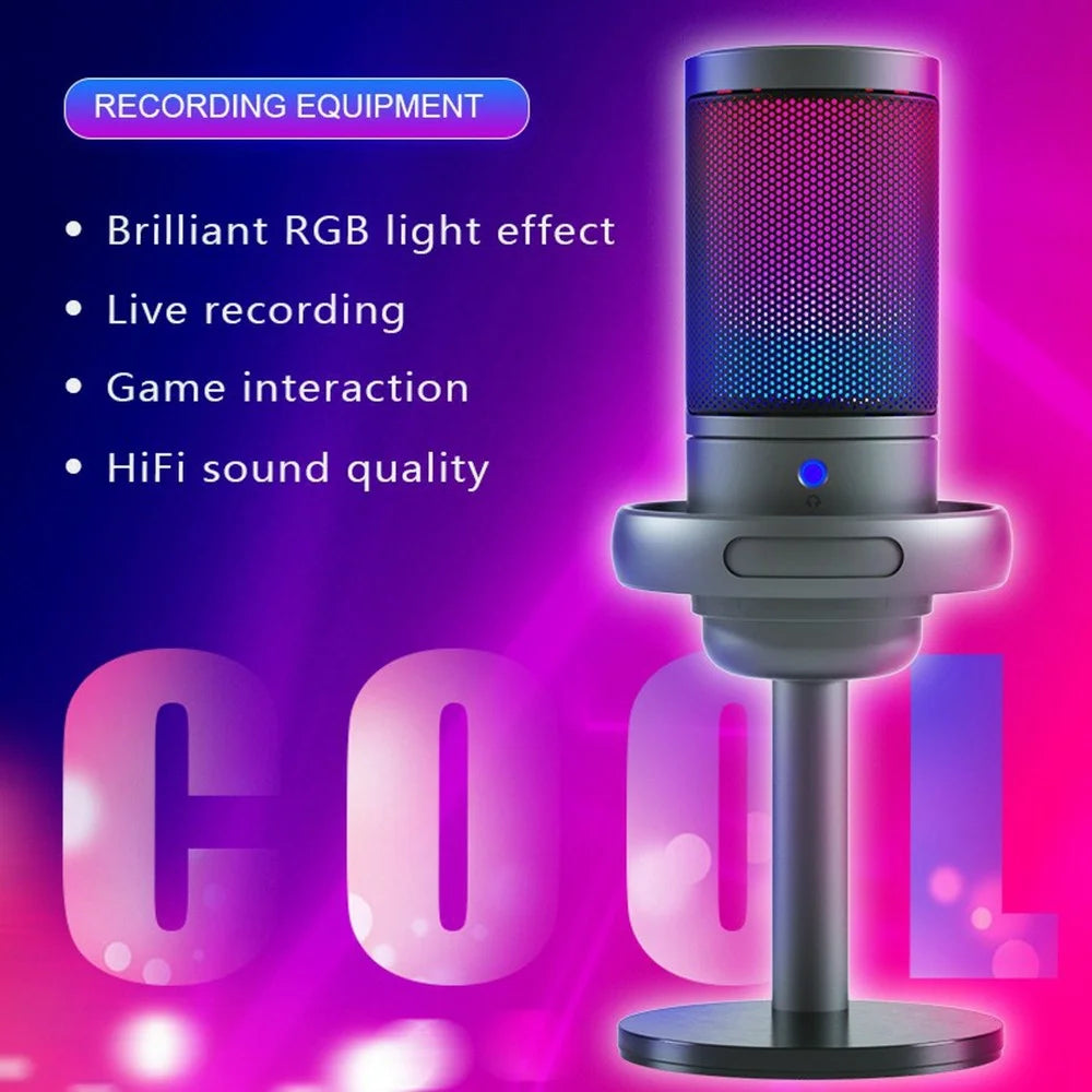 ME6S Professional Condenser Mic USB Desktop Microphone for Computer Gaming Live Broadcast - 3