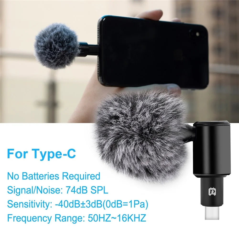 PULUZ PU616B Type-C Wireless Lavalier Microphone Clip-On Omni Lapel Mic for Android Phone Interview / Live Stream - 6